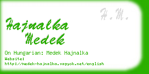 hajnalka medek business card
